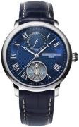 Frederique Constant Herrklocka FC-810MCN3S6 Slimline Blå/Läder Ø40