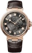 Breguet Herrklocka 5517BR-G3-9ZU Marine Grå/Läder Ø40 mm