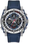 Bulova Herrklocka 98B315 Precisionist Svart/Gummi Ø46.5 mm