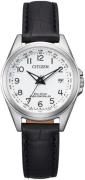 Citizen Damklocka EC1180-14A Radio Controlled Vit/Läder Ø29.3 mm