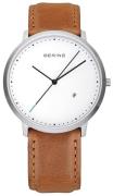 Bering Herrklocka 11139-504 Classic Vit/Läder Ø39 mm