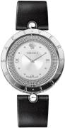 Versace Damklocka VE7900120 Eon Silverfärgad/Läder Ø34 mm