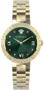 Versace Damklocka VE2K00621 Greca Grön/Gulguldtonat stål Ø36 mm