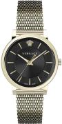 Versace Herrklocka VE5A00920 V Circle Svart/Gulguldtonat stål Ø42 mm