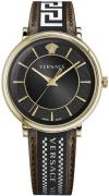 Versace Herrklocka VE5A01721 V Circle Svart/Läder Ø42 mm