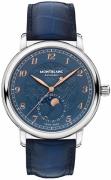 Montblanc Herrklocka 129630 Star Legacy Blå/Läder Ø42 mm