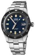 Oris Herrklocka 01 733 7720 4055-07 8 21 18 Diving Blå/Stål Ø42 mm