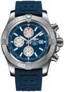 Breitling Herrklocka A13371111C1S1 Super Avenger Ii Blå/Gummi Ø48 mm