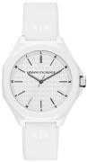 Armani Exchange Herrklocka AX4602 Andrea Vit/Gummi Ø40 mm