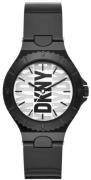 DKNY Damklocka NY6645 Chambers Vit/Gummi Ø36 mm