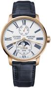 Ulysse Nardin Herrklocka 1192-310-0A-1A Marine Torpilleur Vit/Läder