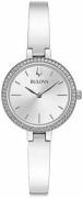 Bulova Damklocka 96X154 Crystal Silverfärgad/Stål Ø27 mm