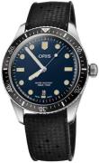 Oris Herrklocka 01 733 7707 4055-07 4 20 18 Diving Blå/Gummi Ø40 mm