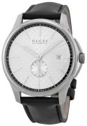 Gucci Herrklocka YA126313 G-Timeless Silverfärgad/Läder Ø40 mm