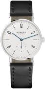 Nomos Glashütte Herrklocka N-164 Tangente Vit/Läder Ø37.5 mm