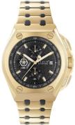 Philipp Plein Herrklocka PWGAA0621 Plein Extreme Svart/Gulguldtonat