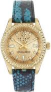 Philipp Plein Damklocka PWDAA0221 Queen Guldtonad/Läder Ø36 mm