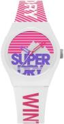 Superdry Damklocka SYL255WP Urban Vit/Gummi Ø39 mm