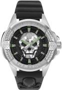 Philipp Plein Herrklocka PWAAA0321 The Skull Svart/Läder Ø44 mm