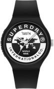 Superdry Herrklocka SYG279B Urban Svart/Gummi Ø45 mm