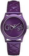 Guess Damklocka W70040L3 Dress Lila/Läder Ø38 mm