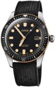 Oris Herrklocka 01 733 7720 4354-07 4 21 18 Diving Svart/Gummi Ø40 mm