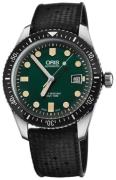 Oris Herrklocka 01 733 7720 4057-07 4 21 18 Diving Grön/Gummi Ø42 mm