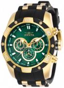 Invicta Herrklocka 25837 Speedway Grön/Gulguldtonat stål Ø48 mm