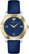 Versace Damklocka VEVC00219 Greca Blå/Läder Ø39 mm