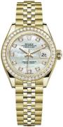 Rolex Damklocka 279138RBR-0016 Lady-Datejust 28 Vit/18 karat gult