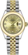 Rolex Damklocka 279163-0011 Lady-Datejust 28 Gulguldstonad/18 karat