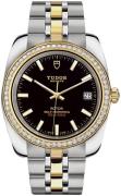 Tudor 21023-0001 Classic Date Svart/Gulguldtonat stål Ø38 mm