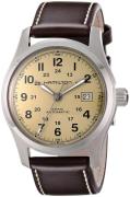 Hamilton Herrklocka H70555523 Khaki Field Automatic Beige/Läder Ø42