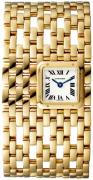 Cartier Damklocka WGPN0018 Panthere De Vit/18 karat gult guld