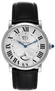 Cartier Herrklocka W1556369 Rotonde De Silverfärgad/Läder Ø40 mm