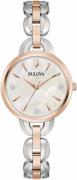 Bulova Damklocka 98P210 Sutton Vit/Roséguldstonat stål Ø28 mm