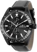 Invicta Aviator Herrklocka 38982 Svart/Läder Ø45 mm