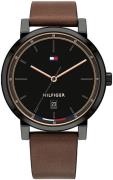 Tommy Hilfiger Dressed Up Herrklocka 1791736 Svart/Läder Ø43 mm