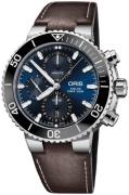 Oris Diving Herrklocka 01 774 7743 4155-07 5 24 10EB Blå/Läder