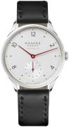 Nomos Glashütte Minimatik Herrklocka N-1203 Vit/Läder Ø35.5 mm