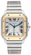 Cartier Santos 100 Herrklocka W2SA0007 Vit/18 karat gult guld