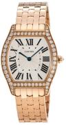 Cartier Tortue Damklocka WA501012 Silverfärgad/18 karat roséguld