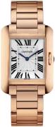 Cartier Tank Anglaise Damklocka W5310041 Silverfärgad/18 karat