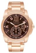 Cartier Calibre de Cartier Herrklocka W7100040 Brun/18 karat