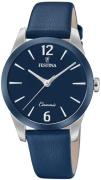 Festina 99999 Damklocka F20473-5 Blå/Läder Ø35 mm