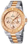 Festina Sport Damklocka F16692-2 Beige/Gulguldtonat stål Ø40 mm