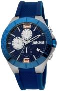 Just Cavalli 99999 Herrklocka JC1G081P0035 Blå/Gummi Ø44 mm