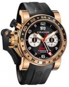 Graham Chronofighter Oversize Herrklocka 2OVGR.B21A Svart/Gummi Ø47