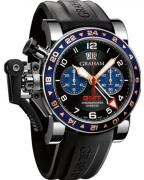 Graham Chronofighter Oversize Herrklocka 2OVGS.B26A Svart/Gummi Ø47