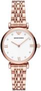 Emporio Armani Damklocka AR11267 Vit/Roséguldstonat stål Ø32 mm